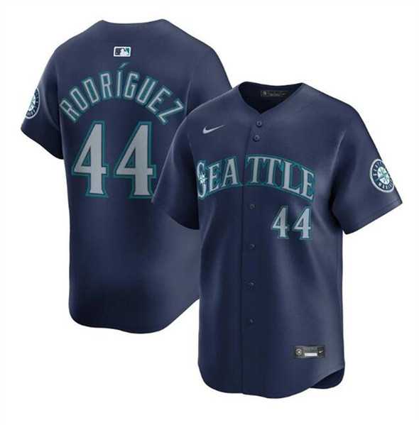 Men%27s Seattle Mariners #44 Julio Rodriguez Navy Limited Stitched Jersey Dzhi